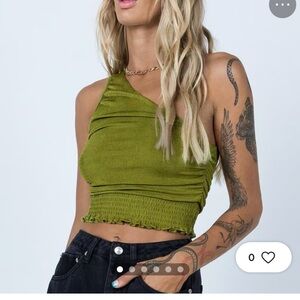 Princess Polly Olive One Shoulder Tank